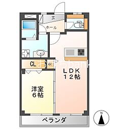 BARRYKS 1LDKの間取図画像