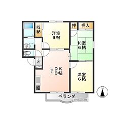 アネックスパル 3LDKの間取図画像