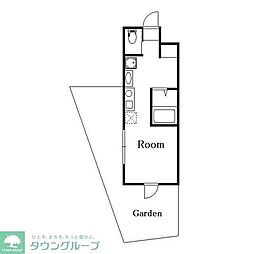 TheTerrace鵠沼藤ケ谷 ワンルームの間取図画像