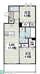 SHELL COAST 2LDKの間取図画像