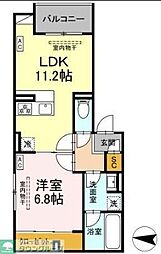 大和市深見アパート 1LDKの間取図画像