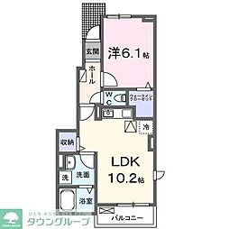 アボードS ノース 1LDKの間取図画像