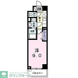 ブライトハーモニー 1Kの間取図画像