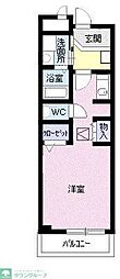 プレアリーリブ ワンルームの間取図画像
