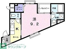 セレッソ 1Kの間取図画像