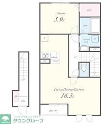 LILY MORE COURT 1LDKの間取図画像