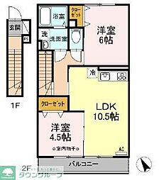 ウェストグランツ2 2LDKの間取図画像