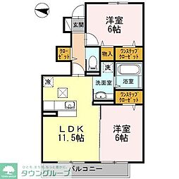 ロイヤルクレスト2 2LDKの間取図画像