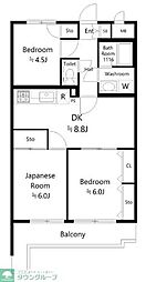 スカイパレス東戸塚 3DKの間取図画像