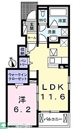 ソフィアシャルム 1LDKの間取図画像