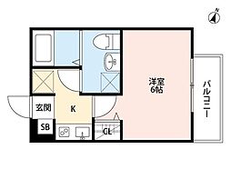 HaleMaluhia大和 1Kの間取図画像