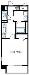 オーラヴィーヌ 1Kの間取図画像