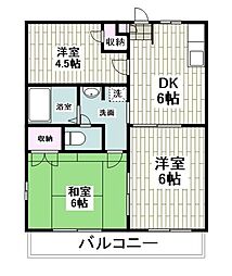 ドミール長後 3DKの間取図画像