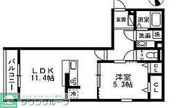 茅ヶ崎市浜竹4丁目マンション 1LDKの間取図画像