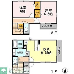 ドゥティエスフューメ 2DKの間取図画像