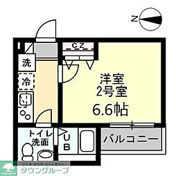SOLEILD'OR長後 1Kの間取図画像