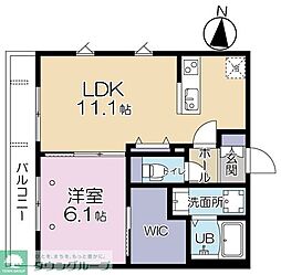 (仮称)旭区中希望が丘計画 D棟 1LDKの間取図画像
