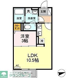 laid-back 1LDKの間取図画像