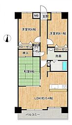 プレステージ姫路青山2 3LDKの間取図画像