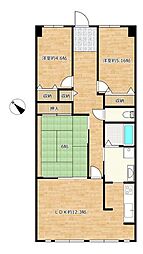 東加古川ハイタウンC棟 3LDKの間取図画像