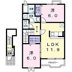 間取図画像 2LDK