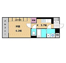 FLOWERWOOD寺家駅前B 1Kの間取図画像