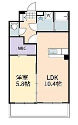 グレイスフル 1LDKの間取図画像