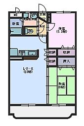 レピエスA 2LDKの間取図画像