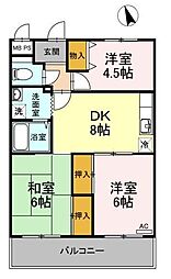 アネックスきりた 3DKの間取図画像