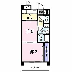 ペスカ・フィオーレ 2Kの間取図画像