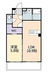 新築シャインパテオ 1LDKの間取図画像