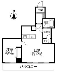 練馬スカイホーム 1LDKの間取図画像