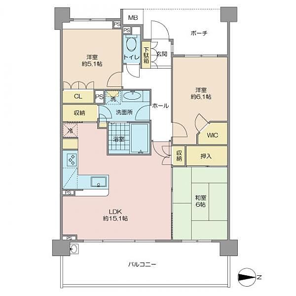 間取りを拡大表示