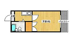 JR山陽本線 向洋駅 徒歩10分の賃貸マンション 1階1Kの間取り