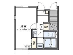 広島高速交通アストラムライン 祇園新橋北駅 徒歩8分の賃貸アパート 2階1Kの間取り