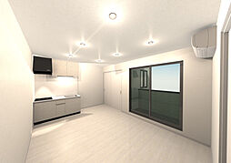 広島電鉄8系統 江波駅 徒歩17分の賃貸アパート 1階1LDKのリビング/ダイニング