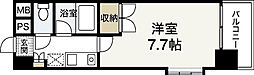 広島電鉄8系統 横川一丁目駅 徒歩5分の賃貸マンション 3階1Kの間取り