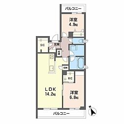 間取図画像 2LDK