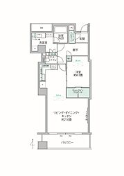 OAPレジデンスタワー西館 1LDKの間取図画像