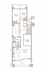グランクール河原町二条 3LDKの間取図画像