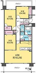 ファミールグラン高井戸デュープレックス 3LDKの間取図画像