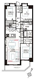サンクレイドル・レヴィール池袋 2SLDKの間取図画像