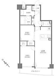 マイキャッスル東長崎 2LDKの間取図画像