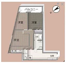 アビタシオン南長崎 3DKの間取図画像