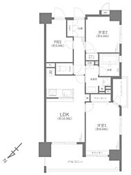 COMFLEX善福寺公園 2LDKの間取図画像