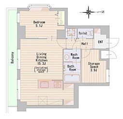 ライオンズマンション王子第6 2LDKの間取図画像