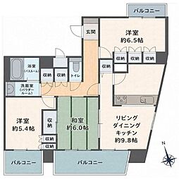 藤和シティコア池袋 3LDKの間取図画像