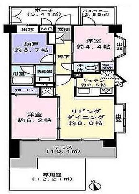 2SLDK 間取り