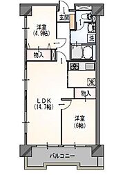 成増ローヤルコーポ 2LDKの間取図画像