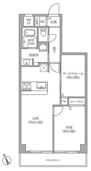 間取りを拡大表示